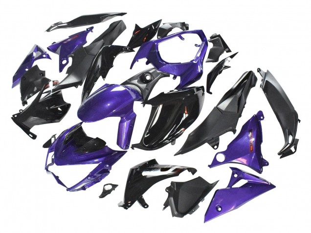 2014-2019 Purple Glossy Black Matte Black Kawasaki Z1000 Motorcycle Fairings