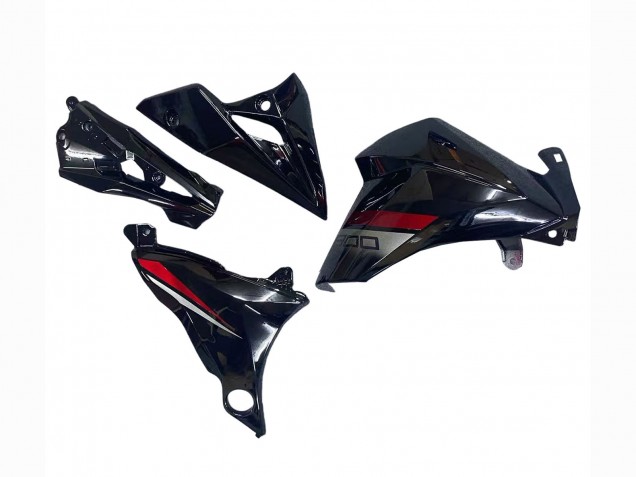 2013-2018 Glossy Black Red Kawasaki Z800 Motorcycle Fairings