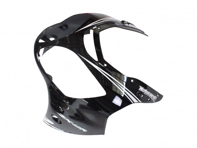 2000-2001 Glossy Black White Elf Snow Kawasaki ZX12R Motorcycle Fairings