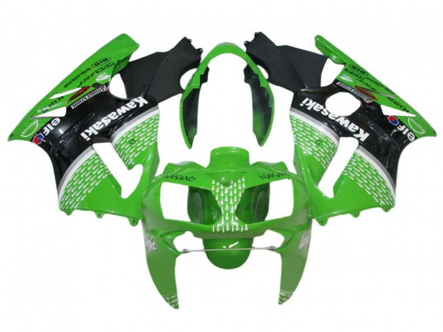 2002-2006 Green Black White Kawasaki ZX12R Motorcycle Fairings