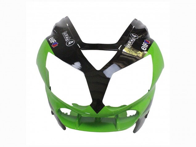 2002-2006 Green Glossy Black Elf Touch4 Monster Kawasaki ZX12R Motorcycle Fairing