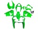 2000-2001 Green Kawasaki ZX9R Motorcycle Fairings