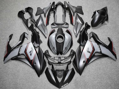 2015-2018 Nardo Grey Red Black Yamaha YZF R3 Motorcycle Fairings