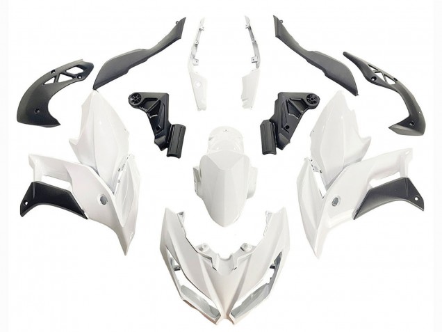 2015-2021 White Matte Black Kawasaki Versys 650 Motorcycle Fairings