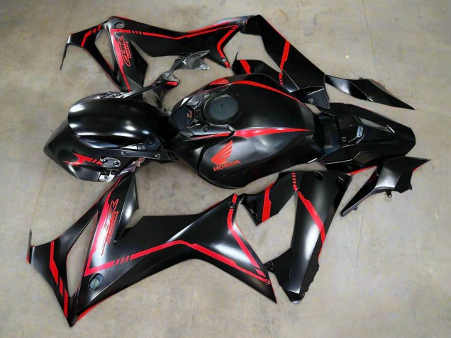 2019-2020 Glossy Black Red Stripe Honda CBR650R Motorcycle Fairings