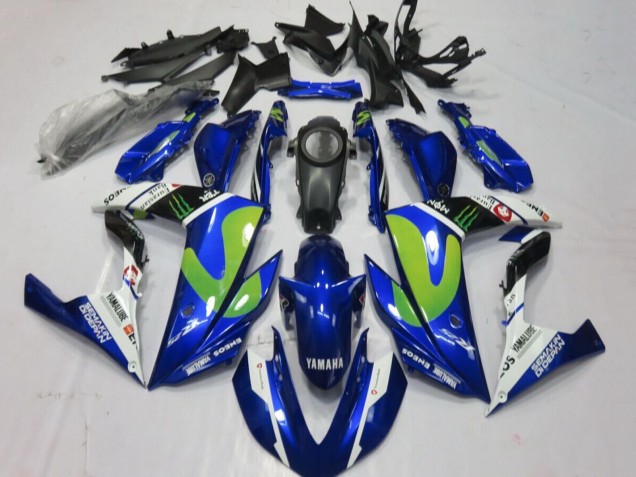 2015-2018 Blue White Black Green Monster Yamaha YZF R3/R25 Motorcycle Fairings