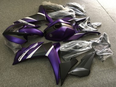 2015-2018 White Purple Matte Black Yamaha YZF R3/R25 Motorcycle Fairings
