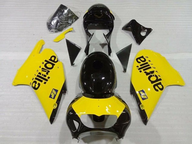 1999-2004 Yellow Glossy Black Aprilia RS250 Motorcycle Fairings