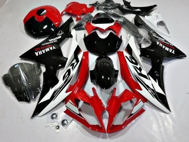 2008-2016 White Red Glossy Black Motul Michelin Yamaha YZF 600 R6 Motorcycle Fairings