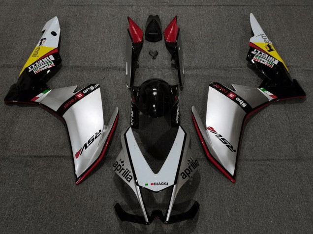 2009-2015 Silver Red Black Yellow Aprilia RSV4 1000 Bike Fairings