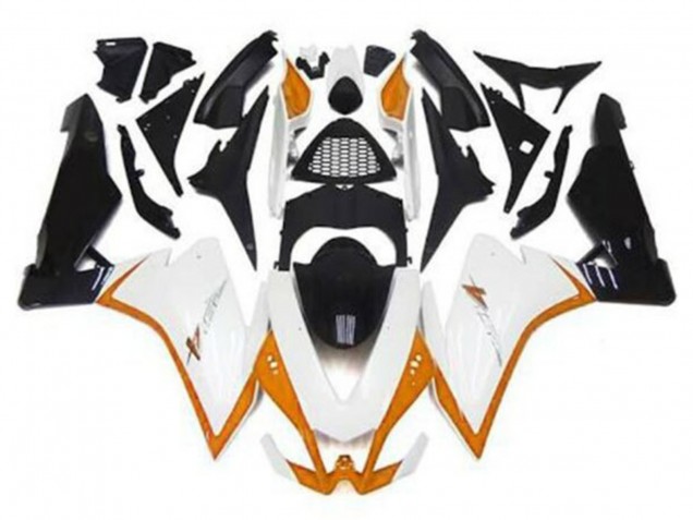 2009-2015 White Orange Black Aprilia RSV4 1000 Motorcycle Fairings