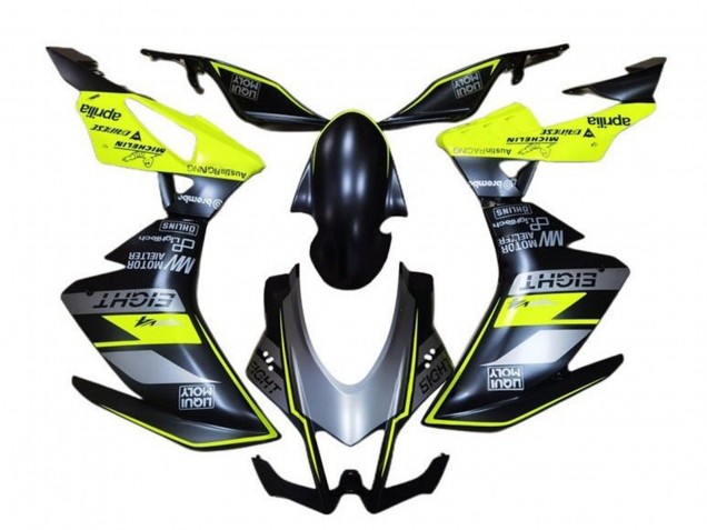 2009-2015 Matte Black Grey Green Aprilia RSV4 1000 Motorcycle Fairings