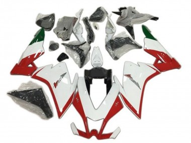 2009-2015 Red White Green Aprilia RSV4 1000 Motorcycle Fairings