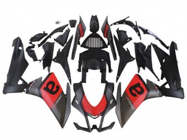 2009-2015 Matte Black Red Aprilia RSV4 1000 Motorcycle Fairings