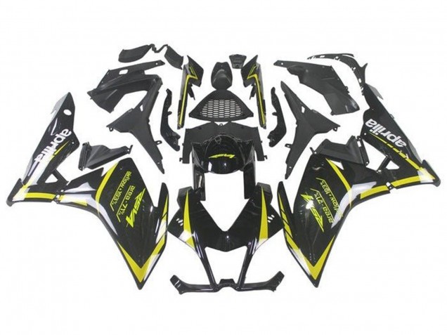 2009-2015 Black Yellow Aprilia RSV4 1000 Motorcycle Fairings