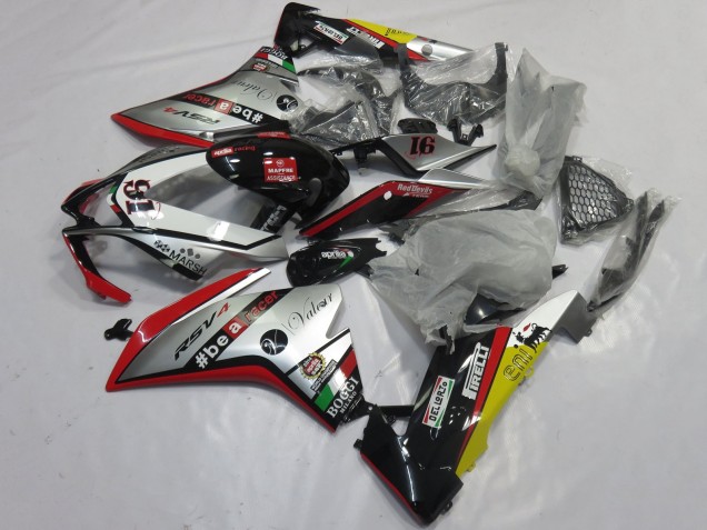 2009-2015 Silver Red Black Yellow Aprilia RSV4 1000 Motorcycle Fairings