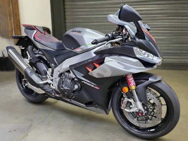 2021-2024 Glossy Silver Matte Black Aprilia RSV4 1100 Motorcycle Fairings