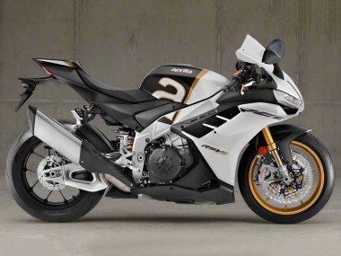 2021-2024 White Black Gold Aprilia RSV4 1100 Motorcycle Fairings