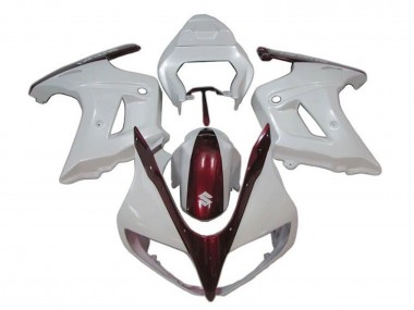 2003-2013 White Candy Red Suzuki SV650 Motorcycle Fairings