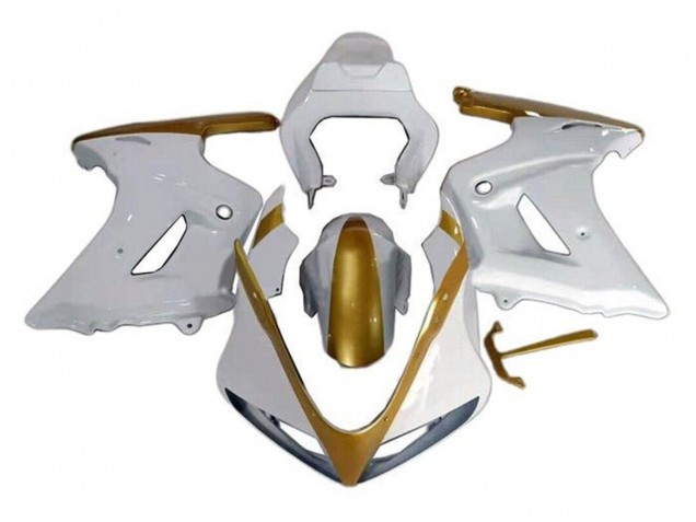 2003-2013 White Gold Suzuki SV650 Motorcycle Fairings