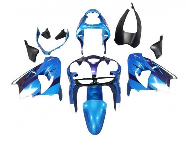 2002-2003 Blue White Black Kawasaki ZX9R Motorcycle Fairings