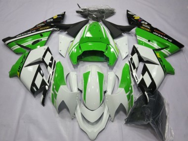 2004-2005 White Green Kawasaki ZX10R Motorcycle Fairings