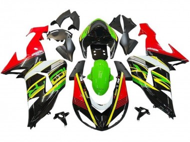 2006-2007 Red Green Yellow Black Kawasaki ZX10R Motorcycle Fairings