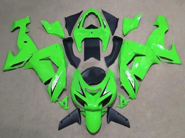 2006-2007 Green White Black Kawasaki ZX10R Motorcycle Fairings
