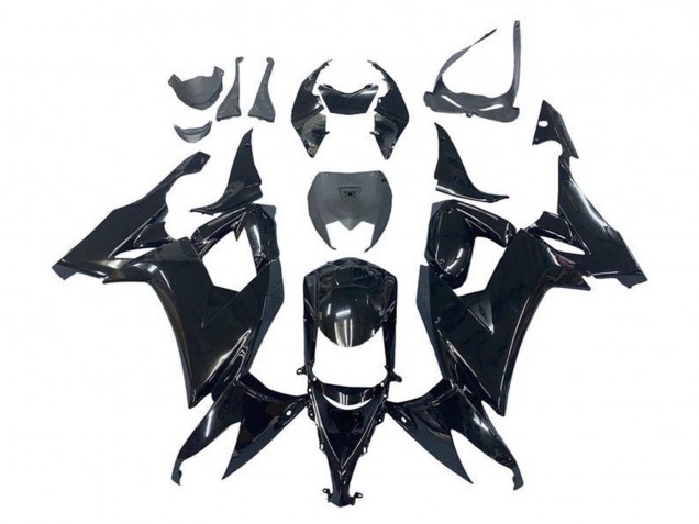 2008-2010 Glossy Black Kawasaki ZX10R Motorcycle Fairings