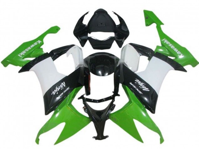 2008-2010 Green White Black Kawasaki ZX10R Motorcycle Fairing