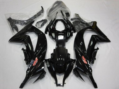 2011-2015 Glossy Black Red Kawasaki ZX10R Motorcycle Fairings