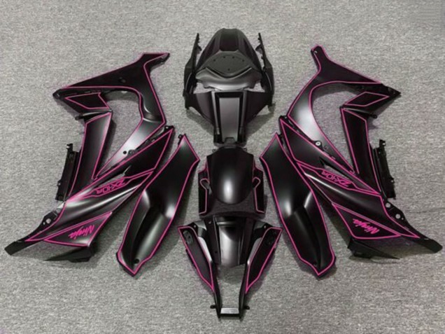 2011-2015 Matte Black Purple Kawasaki ZX10R Motorcycle Fairings
