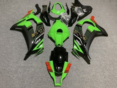 2011-2015 Green Black Red Honeycomb Kawasaki ZX10R Motorcycle Fairings
