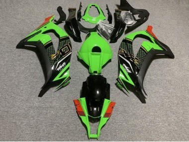 2011-2015 Green Black Red Honeycomb Kawasaki ZX10R Motorcycle Fairings