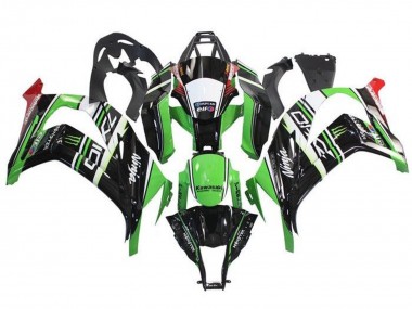 2011-2015 Green Black White Red Stripe Monster Kawasaki ZX10R Motorcycle Fairings