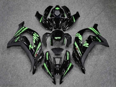 2016-2020 Glossy Black Green Kawasaki ZX10R Motorcycle Fairings
