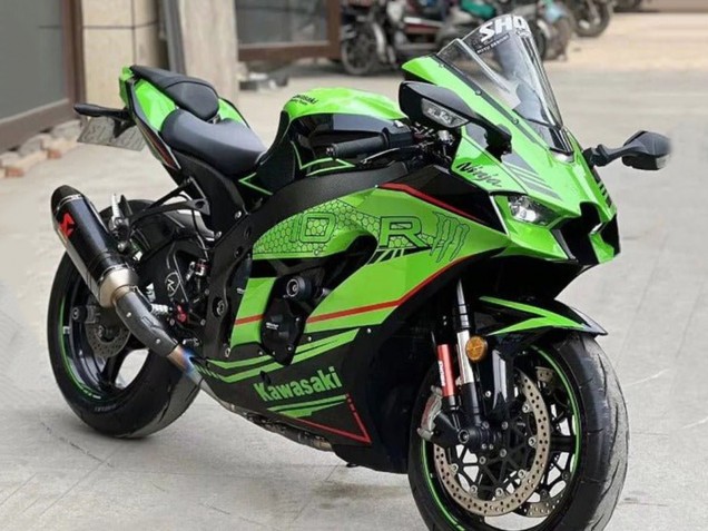 2021-2026 Green Black Red Stripe Kawasaki ZX10R Motorcycle Fairings