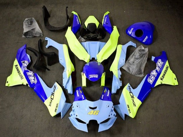 2021-2025 Blue Yellow GYTR 46 Kawasaki ZX10R Motorcycle Fairings