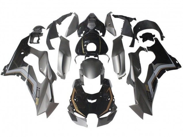 2021-2025 Grey Glossy Black Gold Kawasaki ZX10R Motorcycle Fairings