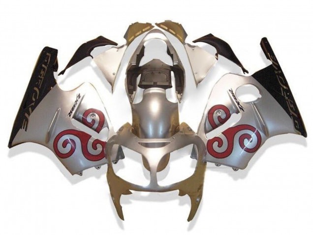 2002-2006 Silver Red Black Kawasaki ZX12R Motorcycle Fairings