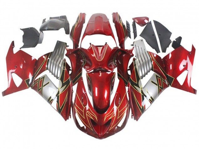 2006-2011 Red Silver Black Gold Kawasaki ZX14R ZZR1400 Motorcycle Fairings