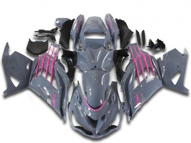 2012-2024 Nardo Grey Pink Kawasaki ZX14R ZZR1400 Motorcycle Fairings