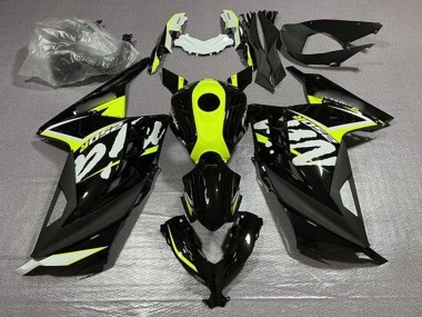 2013-2024 Glossy Black Neon Yellow White Kawasaki EX300 Motorcycle Fairings