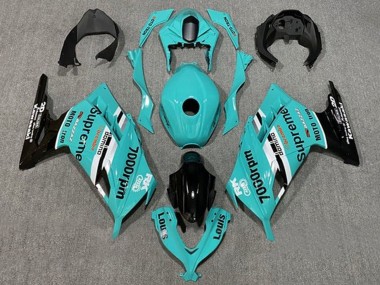 2013-2024 Blue White Black Supreme Kawasaki EX300 Motorcycle Fairings