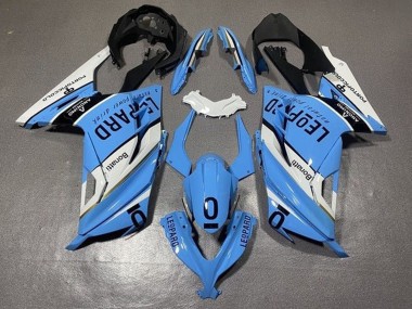2013-2024 White Blue Black Leopard Kawasaki EX300 Motorcycle Fairings