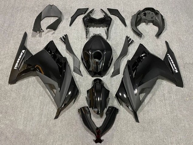2013-2024 Glossy Black Matte Black Kawasaki EX300 Motorcycle Fairings