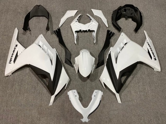 2013-2024 Pearl White Black Kawasaki EX300 Motorcycle Fairings