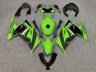 2013-2024 Green White Black Stripe Kawasaki EX300 Motorcycle Fairing