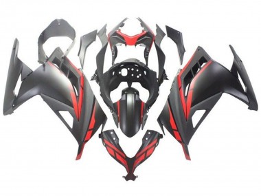 2013-2024 Matte Black Red Kawasaki EX300 Motorcycle Fairing