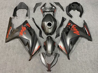 2013-2024 Matte Black Red Kawasaki EX300 Motorcycle Fairings